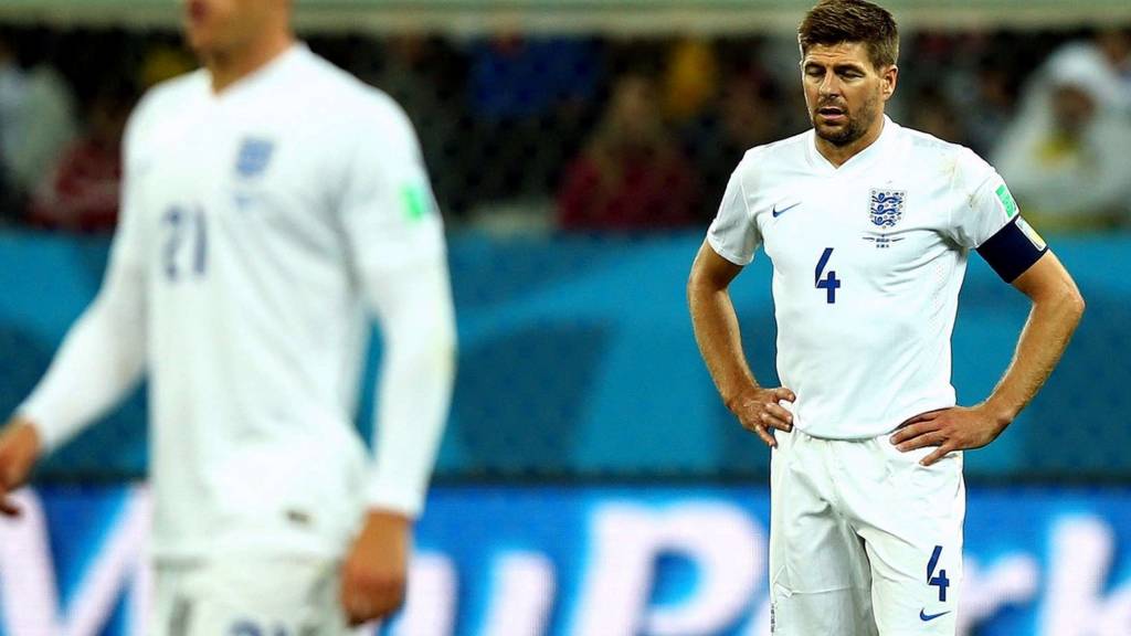 Steven Gerrard after England's loss to Uruguay