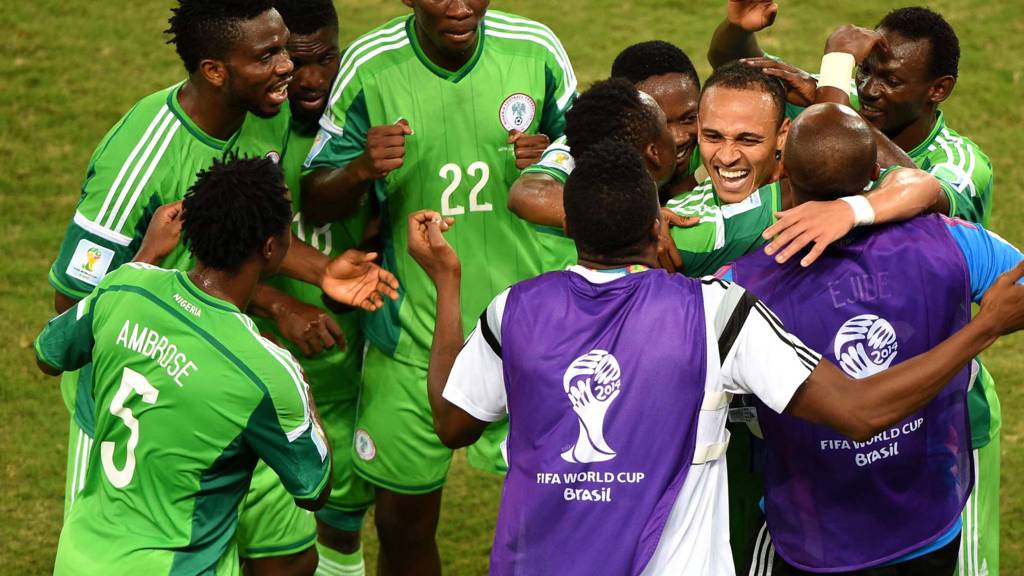 Nigeria players celebrate
