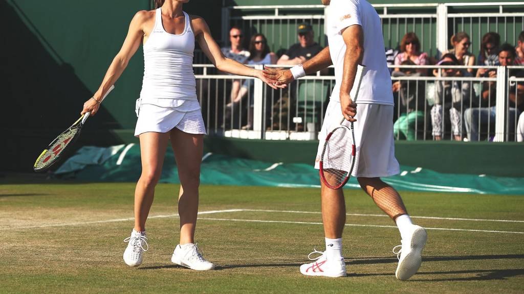 Mixed doubles partners at Wimbledon 2014