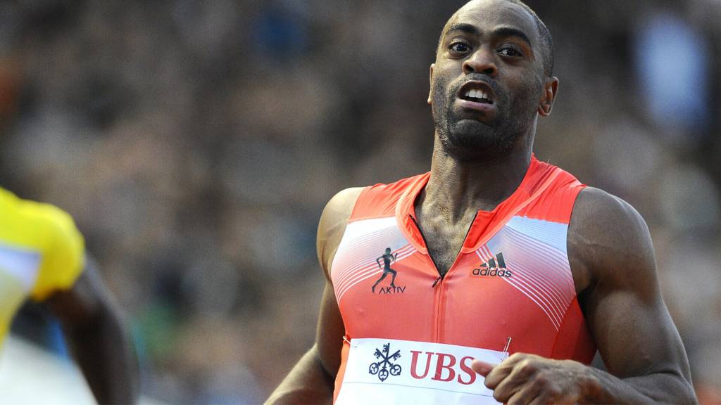 Tyson Gay competing