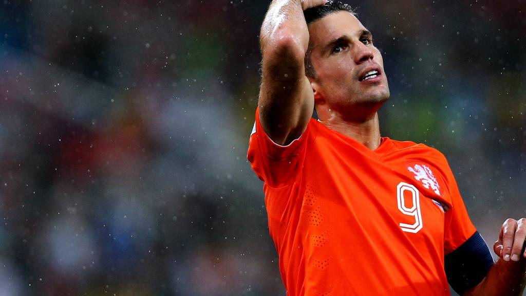 Robin van Persie in action for the Netherlands