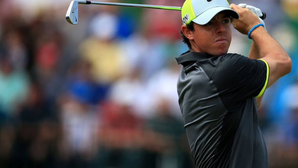 Rory McIlroy in action at The Open 2014 day two