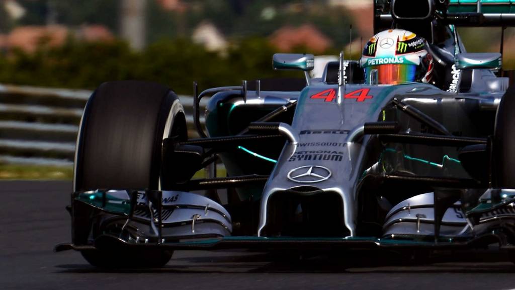 Lewis Hamilton in his Mercedes AMG F1 car at Hungary