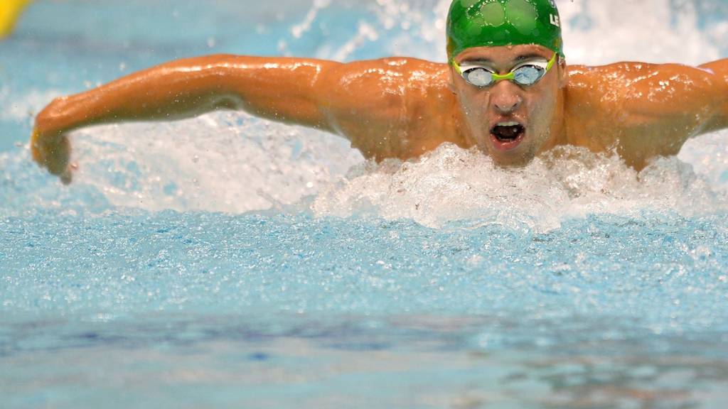 South Africa's Chad le Clos swims the 200m butterfly