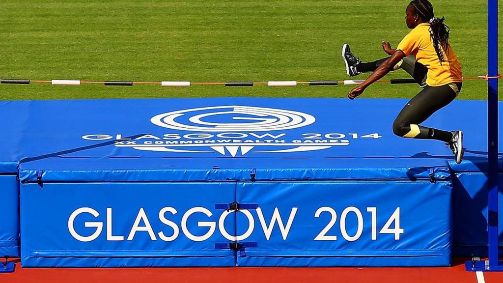 An athlete trains at Hampden Park