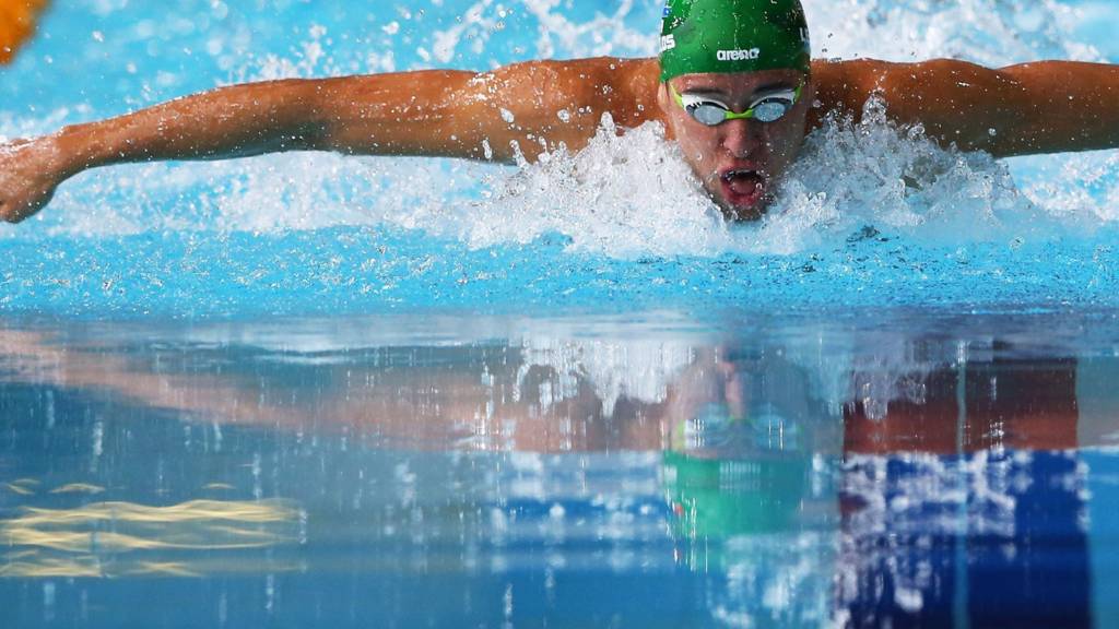 Chad le Clos competing at the Glasgow 2014 Commonwealth Games