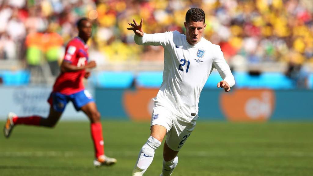 Ross Barkley controls the ball in England's World Cup group game against Costa Rica