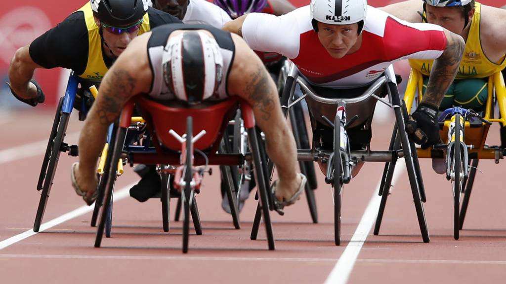 David Weir competes at Glasgow 2014