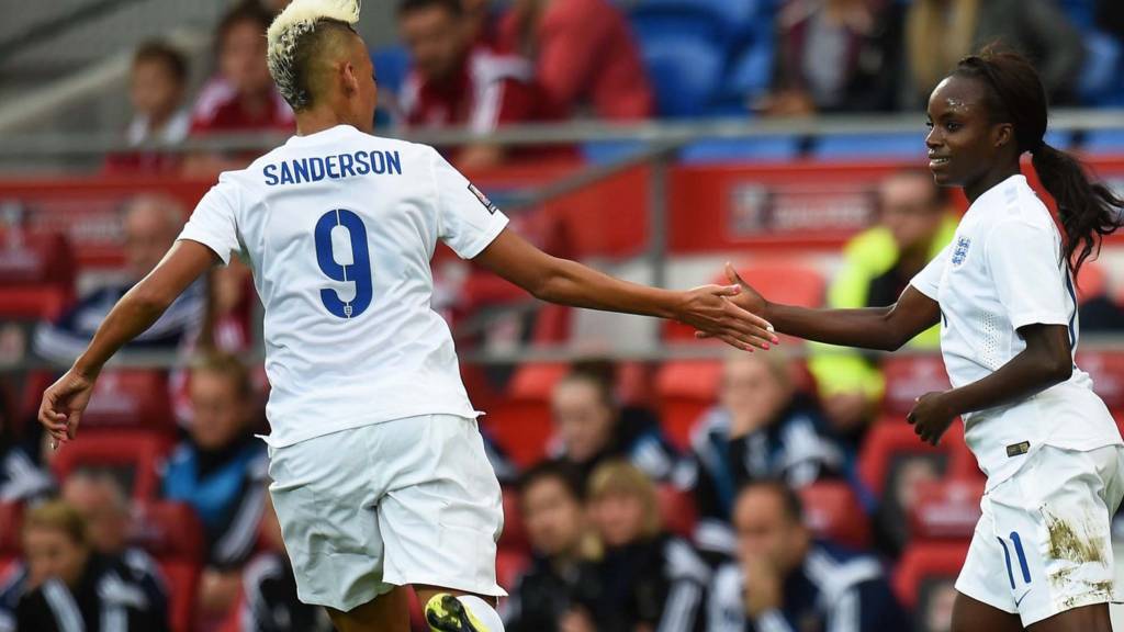 England players celebrate