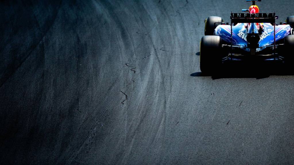 Sebastian Vettel of Germany in action during the 2014 Formula One Championship