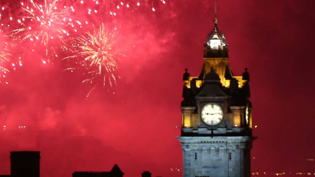 Edinburgh festival fireworks