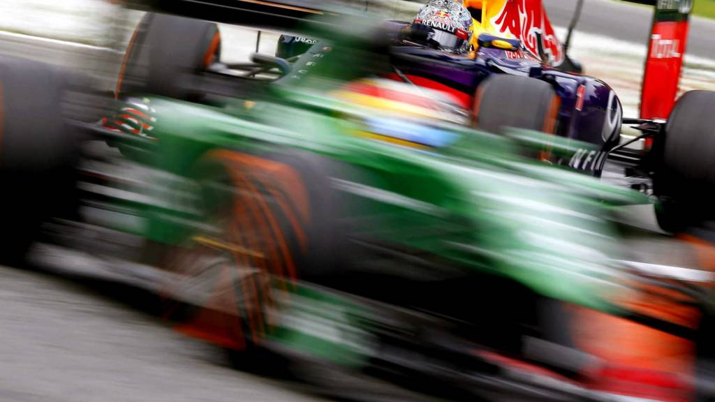 Sebastian Vettel in his Red Bull F1 car at Monza