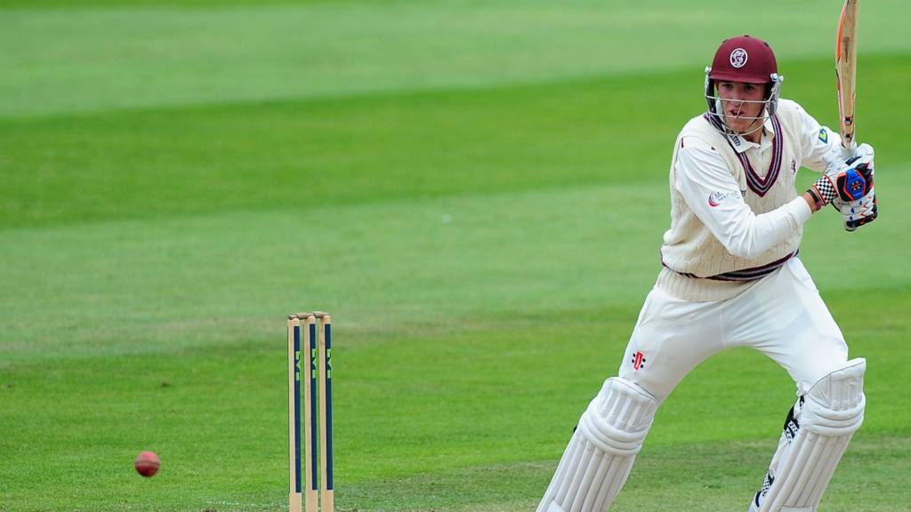 Craig Overton of Somerset bats