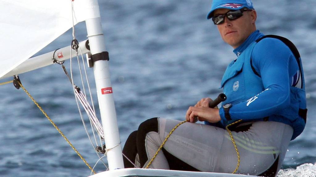 Britain's Nick Thompson competes in the Men's Laser class