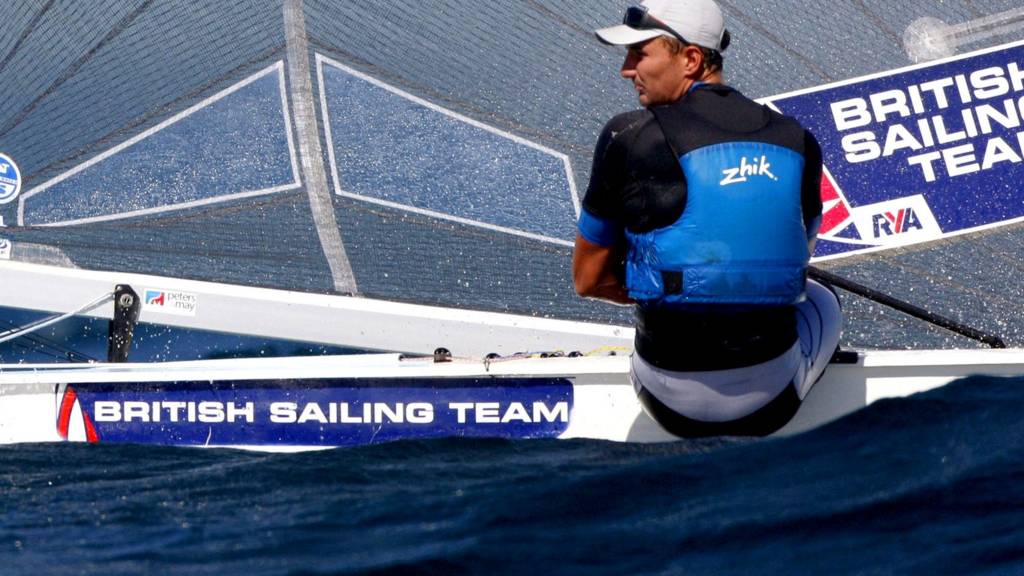 British sailor Giles Scott competes in the men's Finn event
