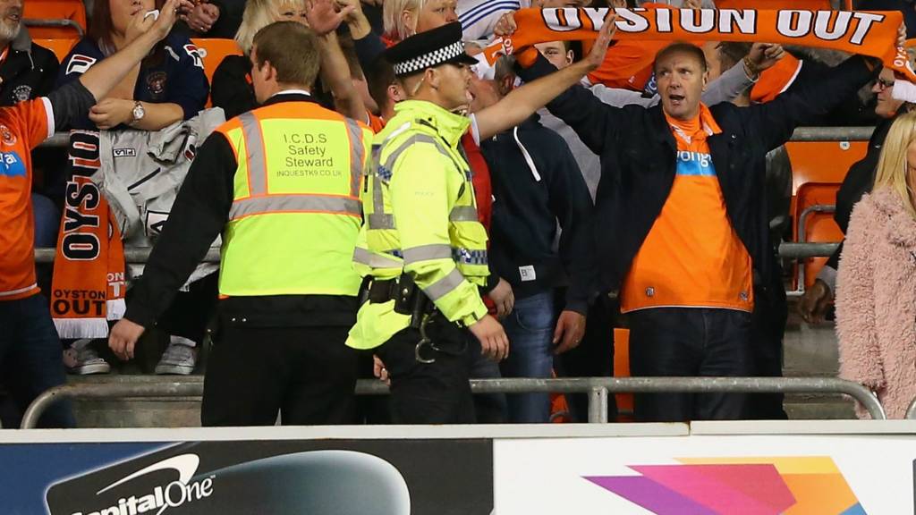 Blackpool fans protest