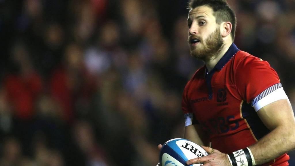 Scotland's Tommy Seymour with the ball