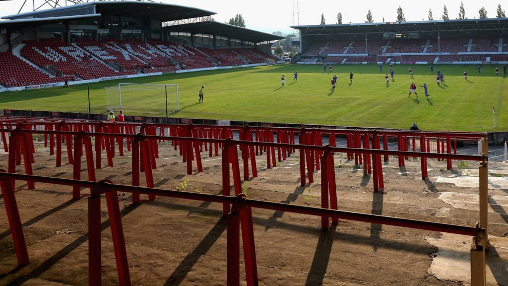 Wrexham's Racecourse Ground during a match