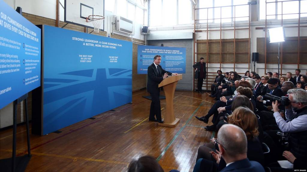 David Cameron making a speech