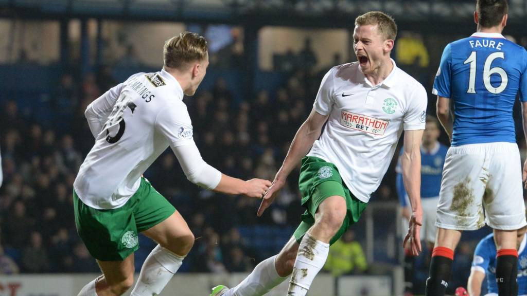 Scott Robertson celebrates his goal