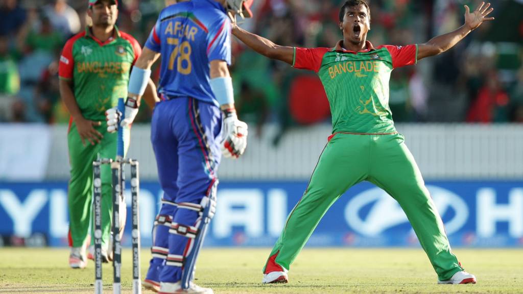 Rubel Hossain celebrates a wicket