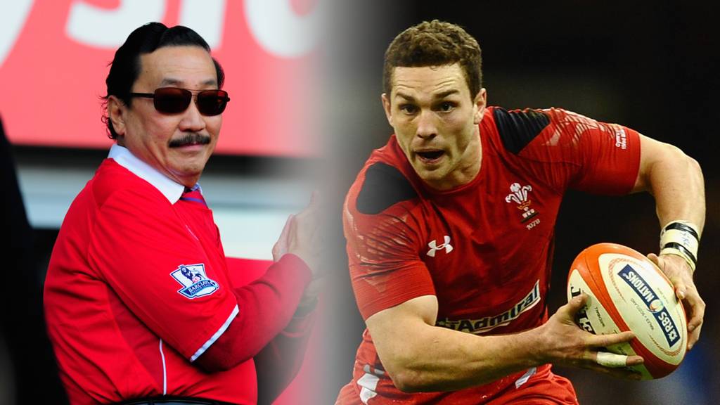 Vincent Tan (L) and George North (R)