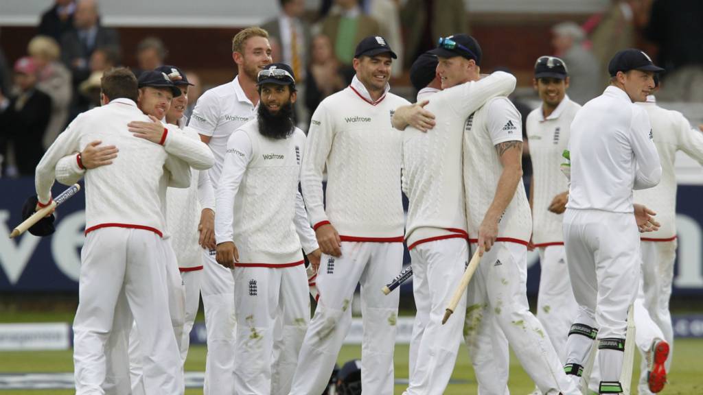 England team celebrate