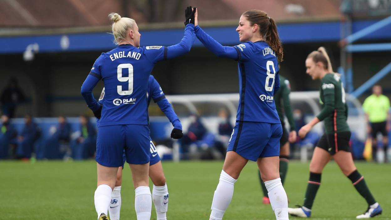 WSL Man Utd beat Everton after 40 wins for Chelsea and Man City