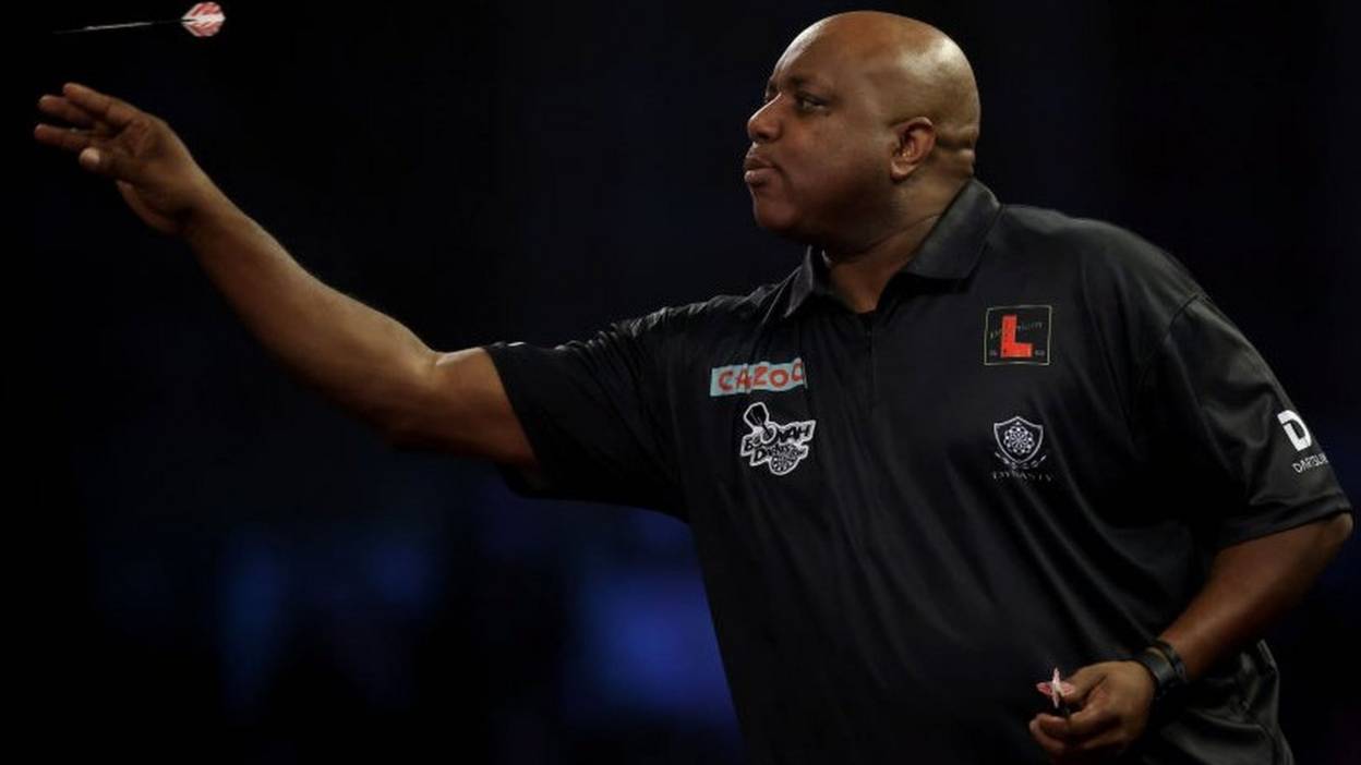 Catchup World Senior Darts Championship Richie Howson in action