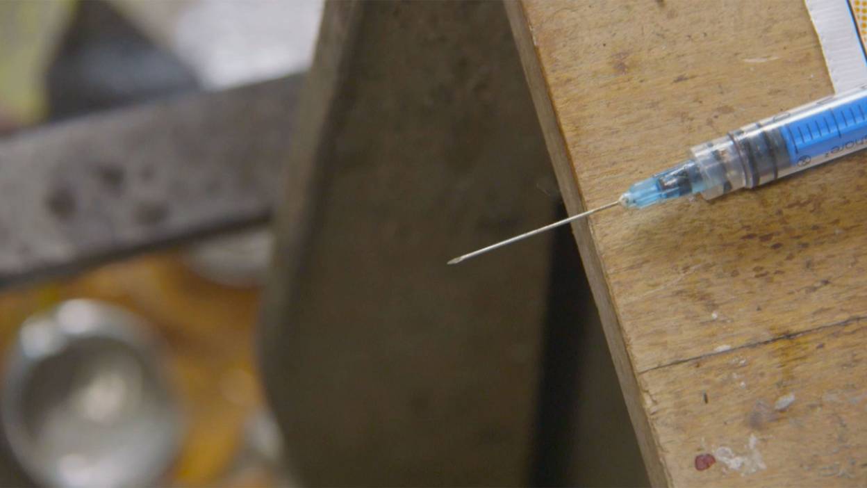 Used needle.