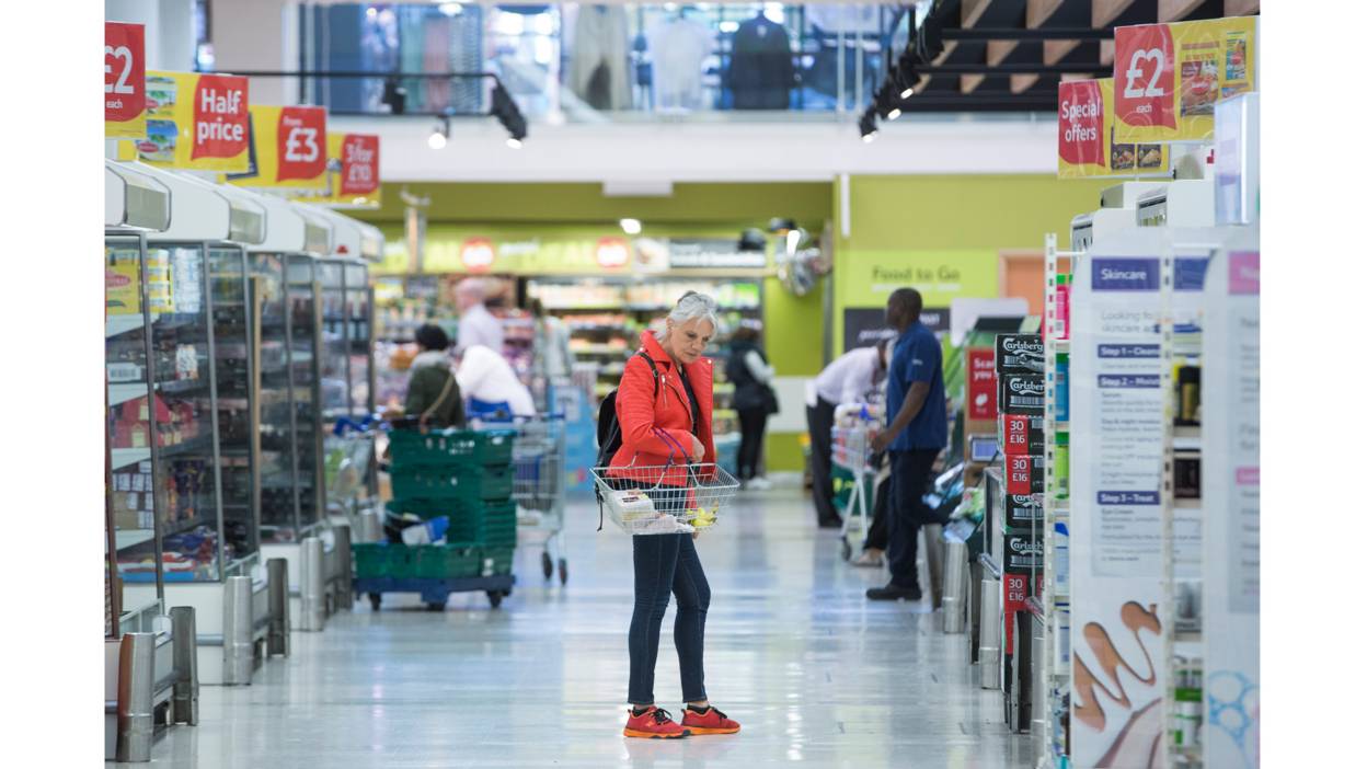 Woman in a supermarket