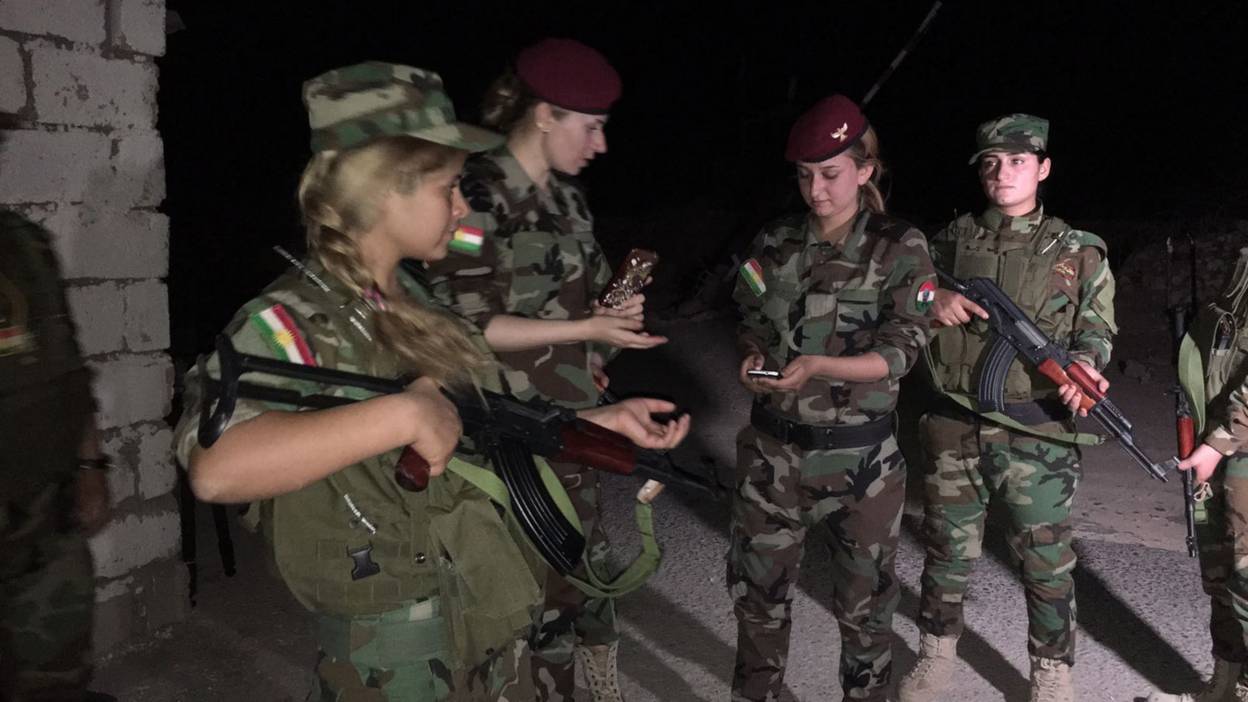 Members of the all-female battalion.
