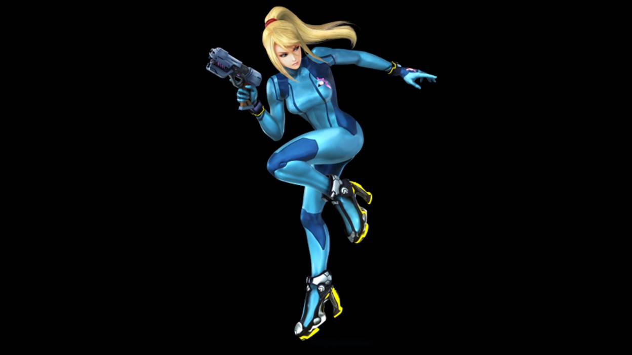 An over sexualised Samus without her armour.