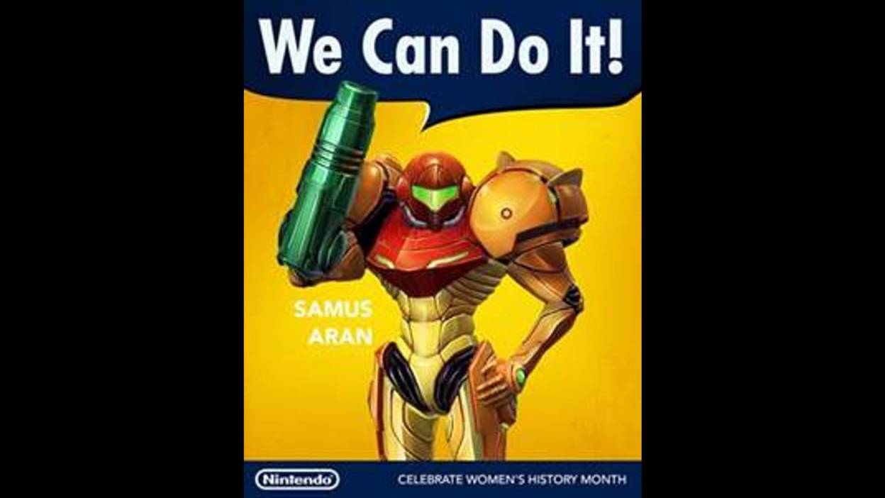 Wonder why they didn’t go with Samus in a bikini for this occasion...