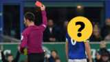 Everton red card
