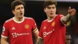 Manchester United's Harry Maguire and Victor Lindelof