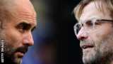 Manchester City manager Pep Guardiola (left) and Liverpool boss Jurgen Klopp