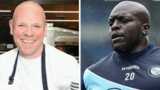 Chef Tom Kerridge and Wycombe striker Adebayo Akinfenwa