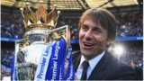 Antonio Conte with the Premier League trophy