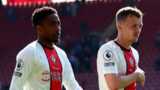 Southampton's Kyle Walker-Peters and James Ward-Prowse leave the field