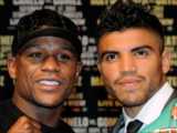 Mayweather (left) and Ortiz (right)
