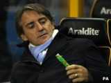 Manchester City's manager Roberto Mancini
