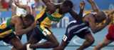 Usain Bolt gets off the blocks