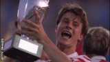 Brian Laudrup lifts the European Championship trophy