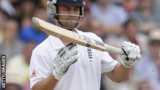 Jonathan Trott signals for a decision to be reviewed