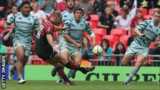 Charlie Hodgson missed a drop-goal attempt for Saracens against Leicester Tigers