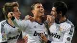Cristiano Ronaldo with Real Madrid team-mates