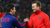 Lionel Messi and David Beckham
