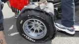Sebastian Vettel's punctured tyre