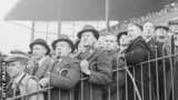 Football fans in the 1940s